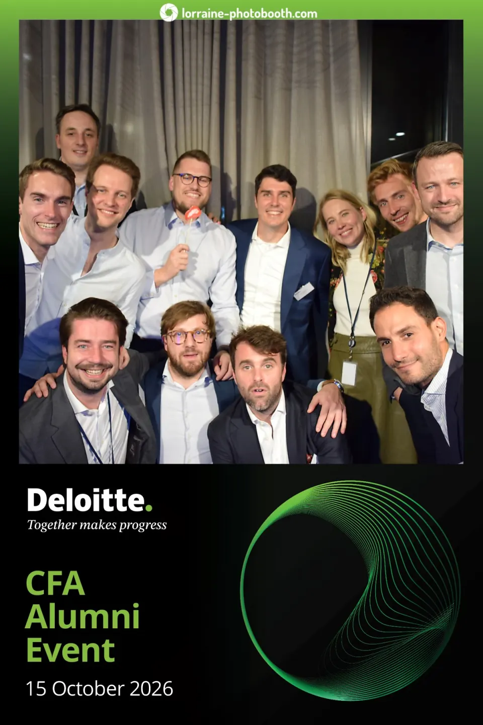 Tirage de groupe au cadre Deloitte « CFA Alumni Event, 15 October 2026 »