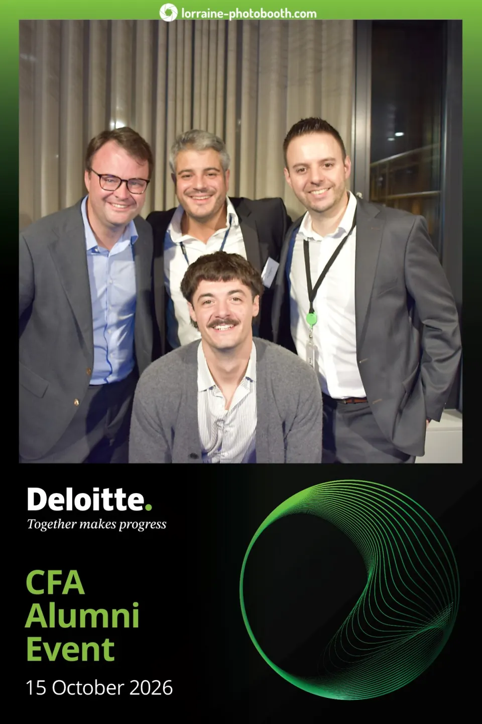 Tirage de la soirée CFA Alumni de Deloitte, au cadre de la soirée