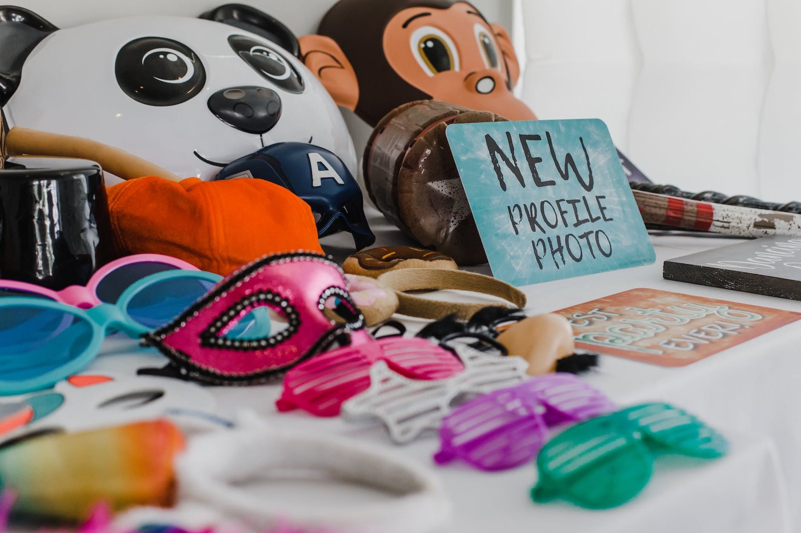 assorted color mask and glasses